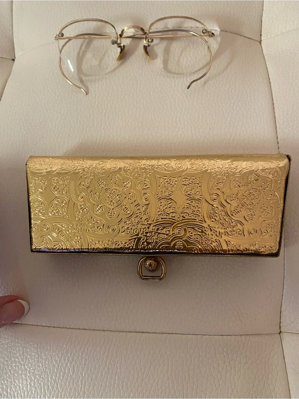 Vintage B&L 12K GF 7 Glasses With Gold Embossed Clutch Case